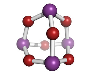 Obraz premium Arsenic trioxide (As2O3, As4O6), chemical structure