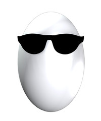 Easter egg that has got a cool pair of sunglasses.