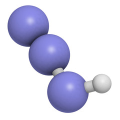 Hydrazoic acid (hydrogen azide) molecule