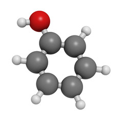 Phenol (carbolic acid), molecular model