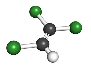 Trichloroethylene (TCE) pollutant and obsolete anesthetic, molec