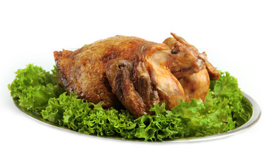 Tasty whole roasted chicken