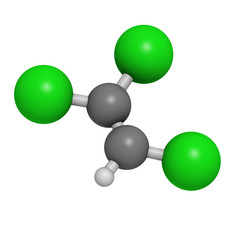 Trichloroethylene (TCE) pollutant and obsolete anesthetic, molec
