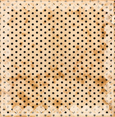 white black polka dot background with lace