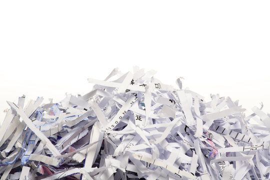 Close up of shredded paper for background.