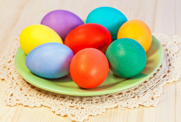 Obraz na płótnie Canvas Easter color eggs