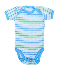 Pile of baby clothes isolated on white