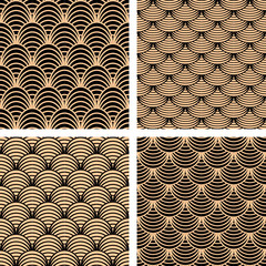Seamless patterns set. © troyka