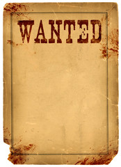 Blood Stained Wanted Poster 1800s Wild West - 50518479