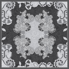 Fototapeta premium Ornamental floral paisley bandanna