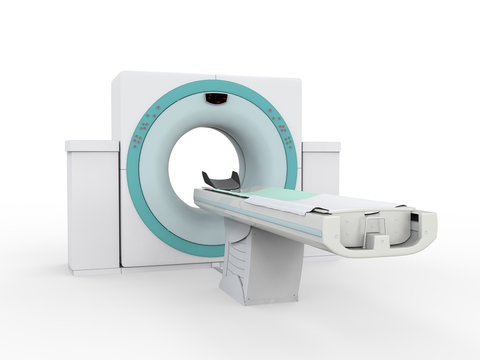 CT Scanner Tomography Isolated on White Background