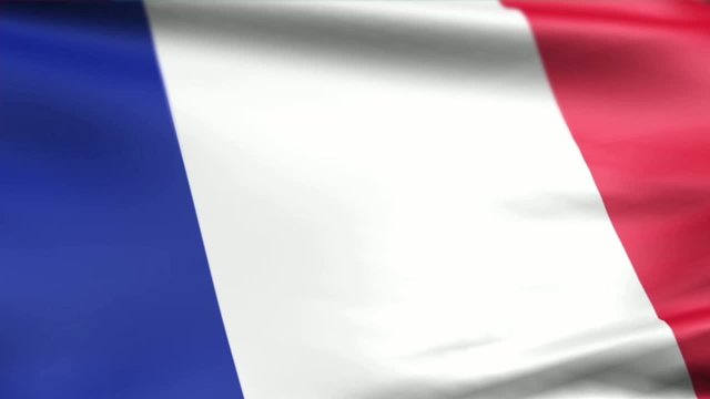 Animated flag France - Loop - geringe Schärfentiefe