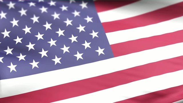 Animated flag USA - Loop - geringe Schärfentiefe