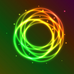 Abstract background with colorful plasma circle effect