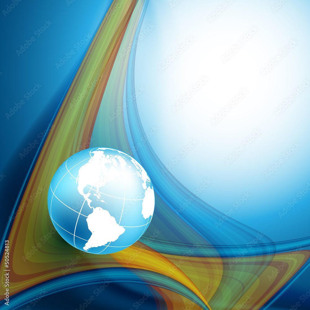 Poster wavy lines with copy space. eps10