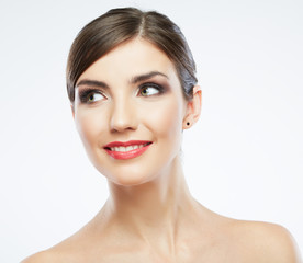Fototapeta premium Woman face close up portrait