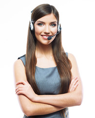 Woman customer service worker