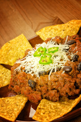 Nachos and chili con carne