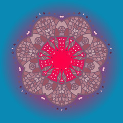 Oriental mandala motif
