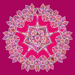 Oriental mandala motif