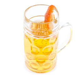 Thirsty prawn with a taste for beer
