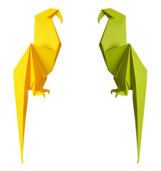 perroquet en origami