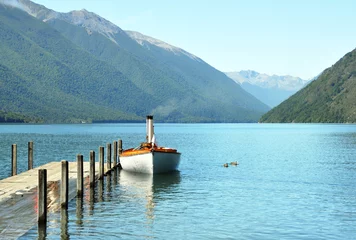 Türaufkleber Lake Rotoiti, Nelson Lakes District, Neuseeland © NigelSpiers