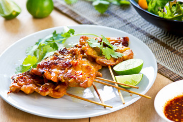 Grilled chicken with chili sauce
