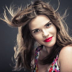 Fototapeta premium close up woman face
