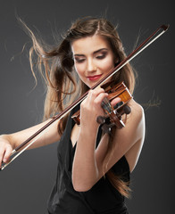 Woman long hair portrait