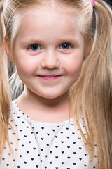 little girl close up portrait