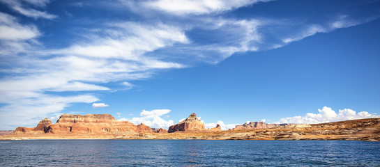 Panoramic view of the famous Lake Powell