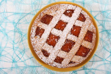 italienische Crostata, Mürbeteigkuchen mit Marmelade