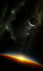 Planeten im Weltraum