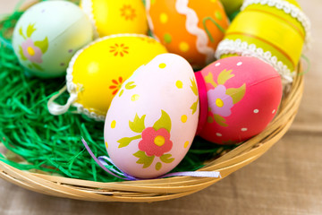 Colorful chocolate easter eggs