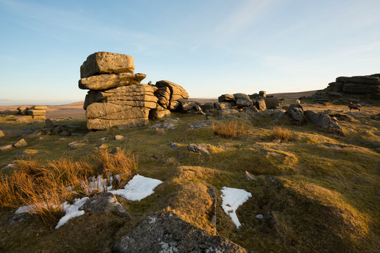 Rowtor Dartmoor National Park Devon.
