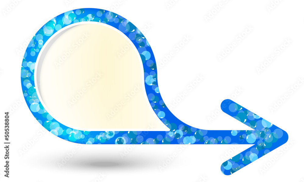 Poster text box with arrow