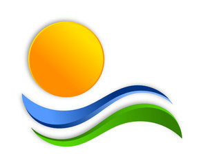 Sun logo design