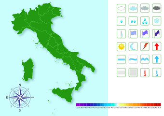 meteo Italia simboli vettoriale