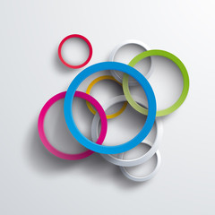 Vector 3d circles background © puckillustrations