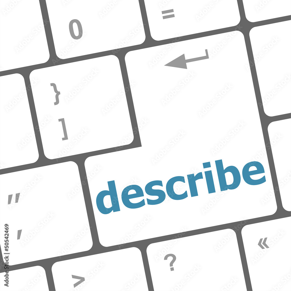 Poster computer keyboard with key describe. internet concept