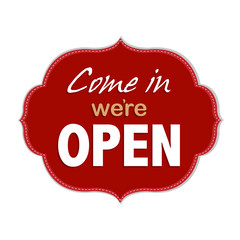 Vintage Red Open Sign