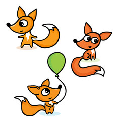 Obraz premium happy little foxes