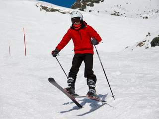sciatore sulle piste