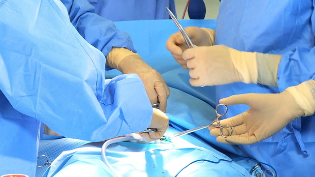 Hands Specialized Team Performing Surgery Close Up