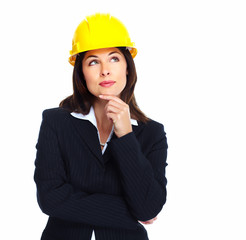 Worker contractor woman.