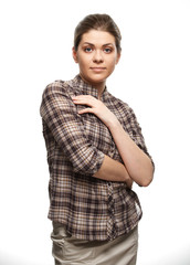 Young smiling happy woman portrait