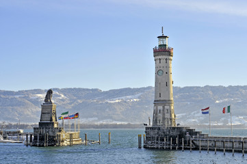 Lindauer Hafen im Winter