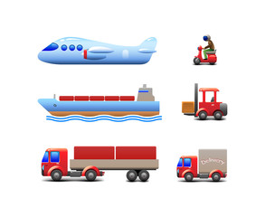 Transport Delivery Web Icon Set