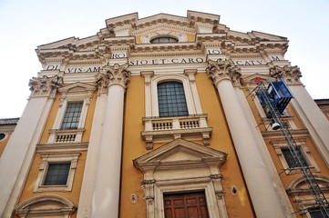 Obraz premium Roma, Chiesa di Sant'Ambrogio e San Carlo